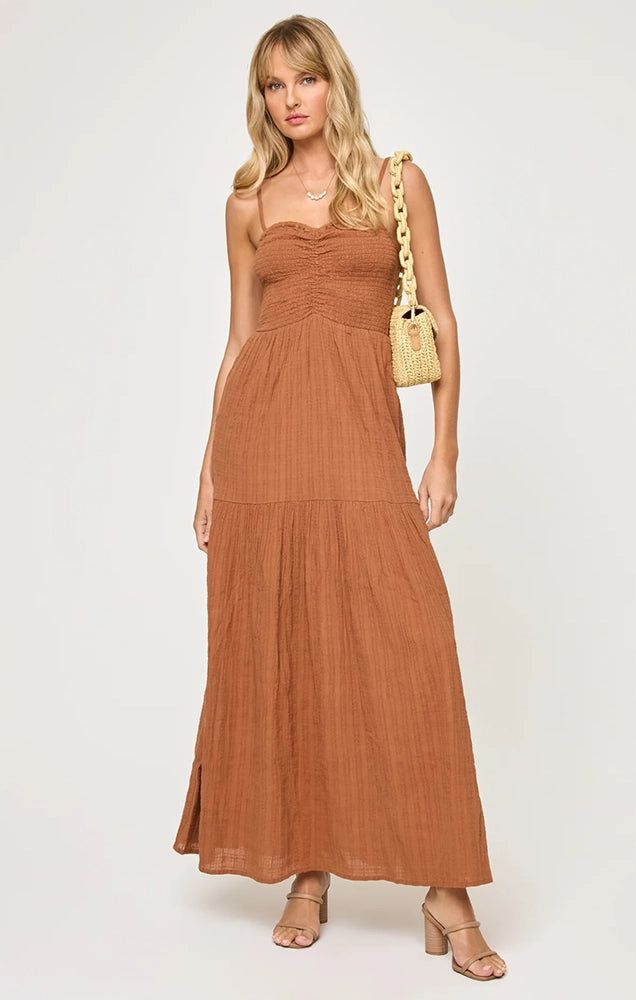 MALLORCA DRESS IN BROWN SUGAR