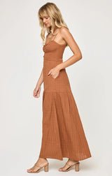 MALLORCA DRESS IN BROWN SUGAR