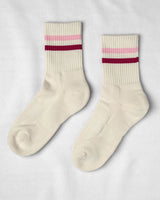 GYM SOCKS IN MIXED PINK STRIPE