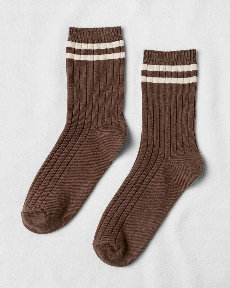 ACADEMY SOCKS IN MOCHA