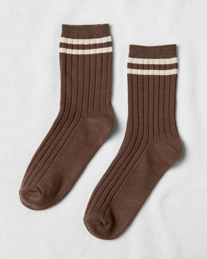 ACADEMY SOCKS IN MOCHA
