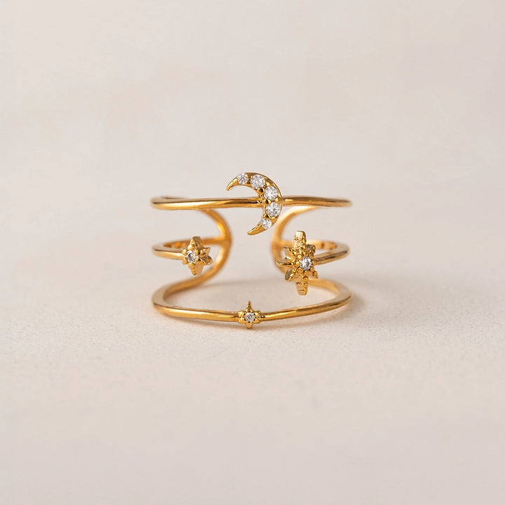 MOON TRIPLE BAND FORTUNA RING