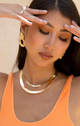 Brooklyn Flat Herringbone Chain Necklace