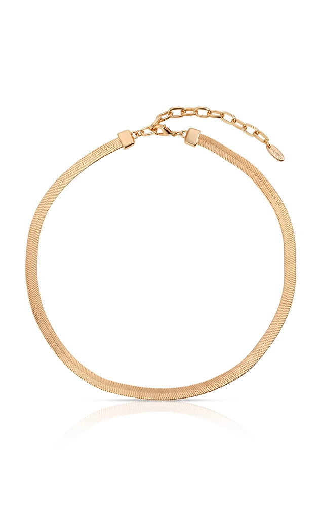 Brooklyn Flat Herringbone Chain Necklace