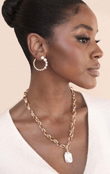 Edge of Water Pearl Pendant Necklace