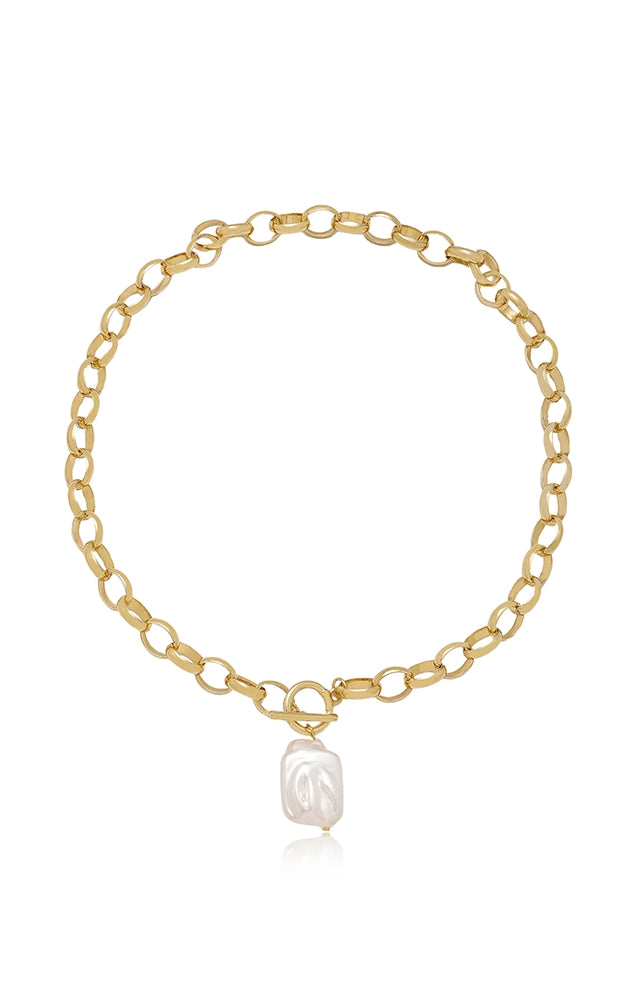 Edge of Water Pearl Pendant Necklace