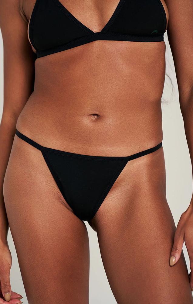 MINERAL UNDIES - STRING THONG 2.0 IN BLACK