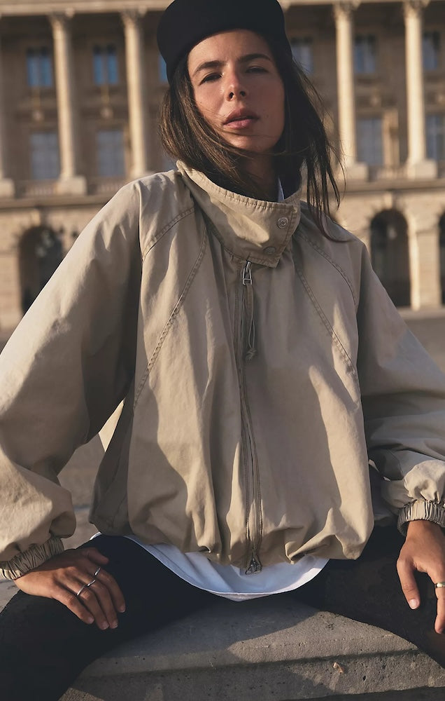 Chelsea Funnel-Neck Oversized Jacket