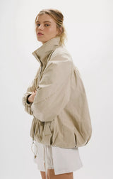Chelsea Funnel-Neck Oversized Jacket