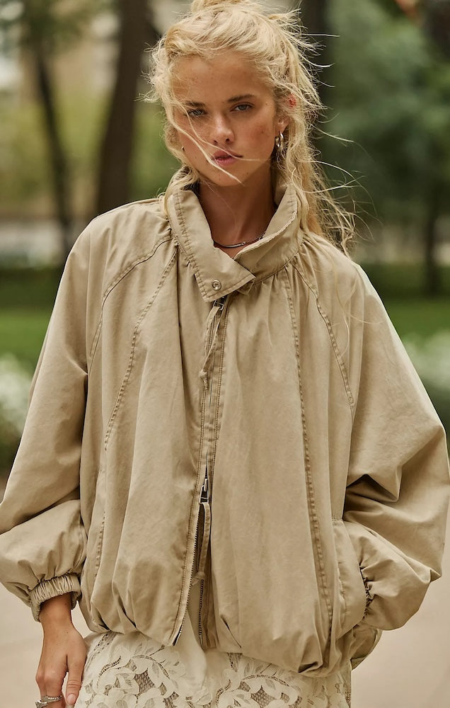 Chelsea Funnel-Neck Oversized Jacket