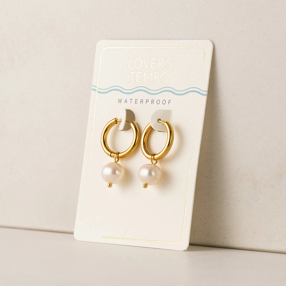 OCEANE PEARL HOOP EARRINGS
