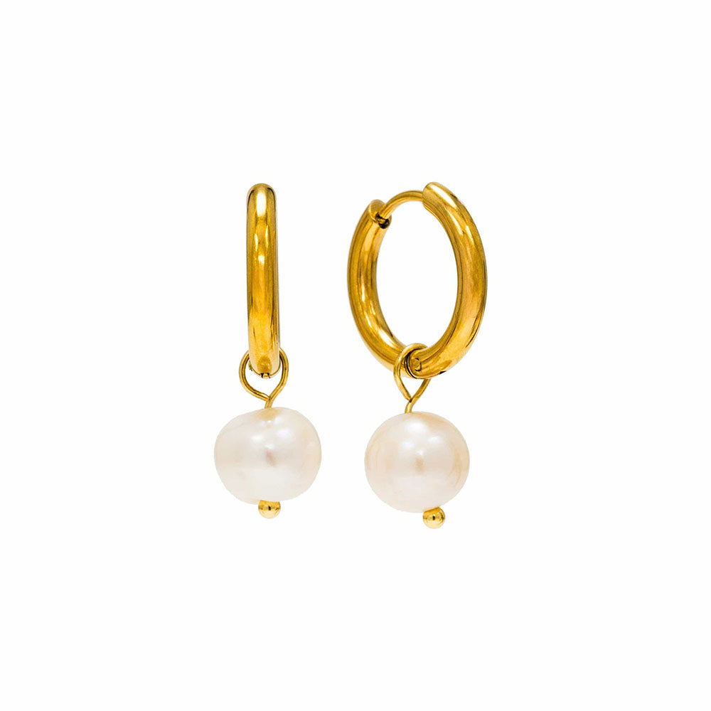 OCEANE PEARL HOOP EARRINGS