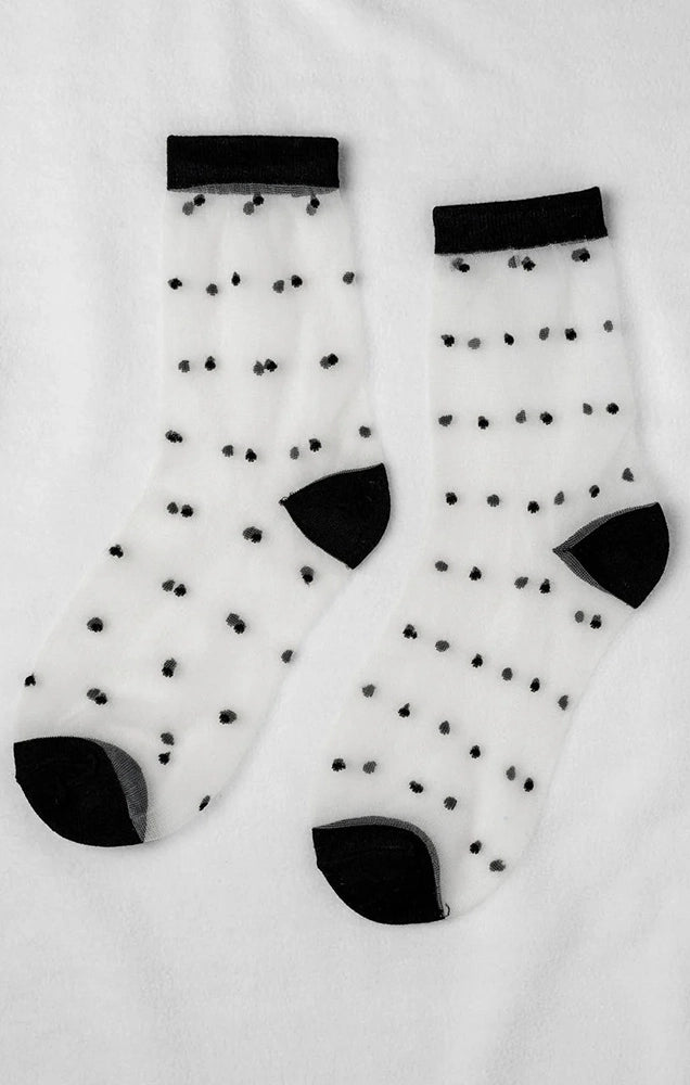 SHEER DOTS SOCKS IN PEPPER