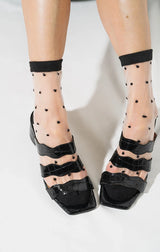 SHEER DOTS SOCKS IN PEPPER