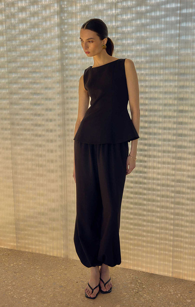 Aniel High-Rise Balloon Pants