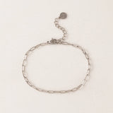 PAPERCLIP CHAIN BRACELET IN SILVER