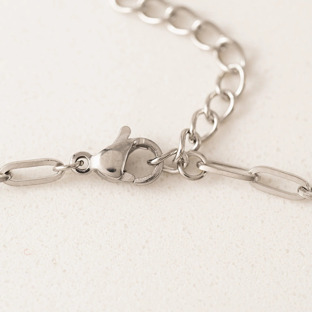 PAPERCLIP CHAIN NECKLACE IN SILVER