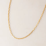 PAPERCLIP CHAIN NECKLACE IN GOLD
