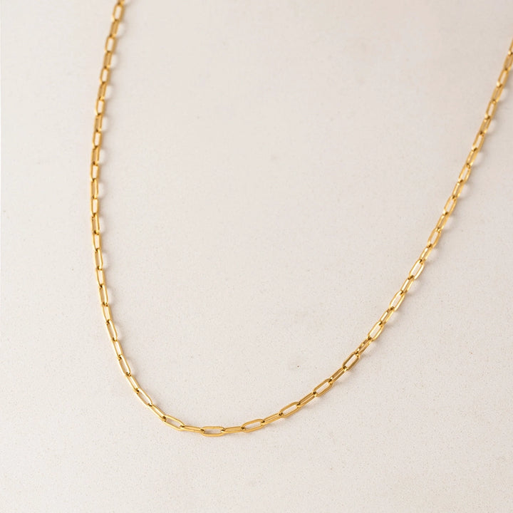 PAPERCLIP CHAIN NECKLACE IN GOLD
