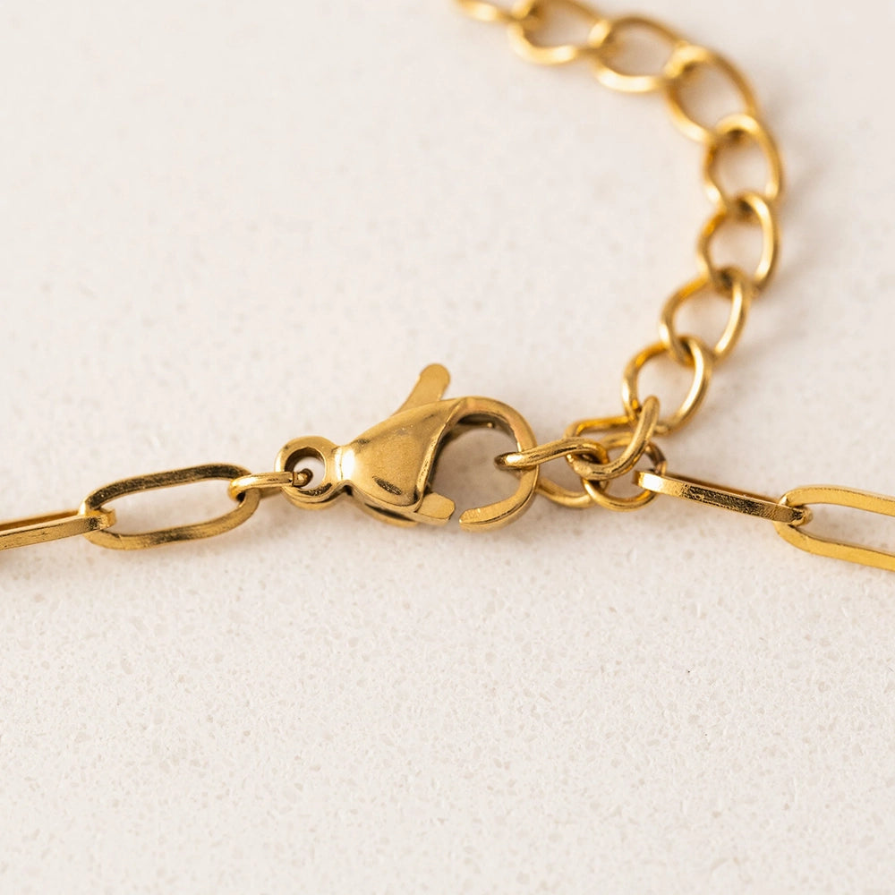 PAPERCLIP CHAIN NECKLACE IN GOLD