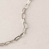 PAPERCLIP CHAIN BRACELET IN SILVER