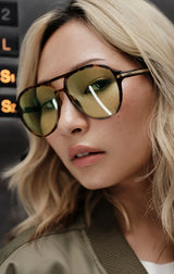 Day One Sunglasses in Amber Tort/Zest