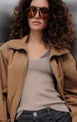 Day One Sunglasses in Black/Dark Apricot