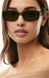 Vibe Check Sunglasses in Olive/Olive