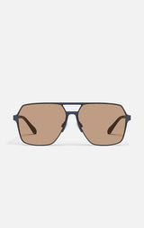 Backstage Pass Sunglasses in Matte Navy/Tan