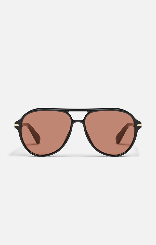 Day One Sunglasses in Black/Dark Apricot