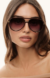 High Profile Sunglasses in Dark Brown/Ballet Glow