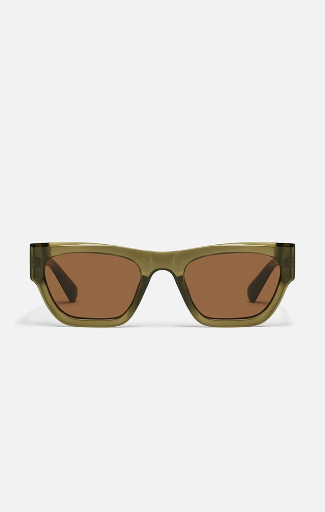 Nice Try Sunglasses in Olive/Brown