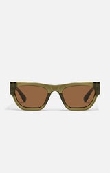 Nice Try Sunglasses in Olive/Brown