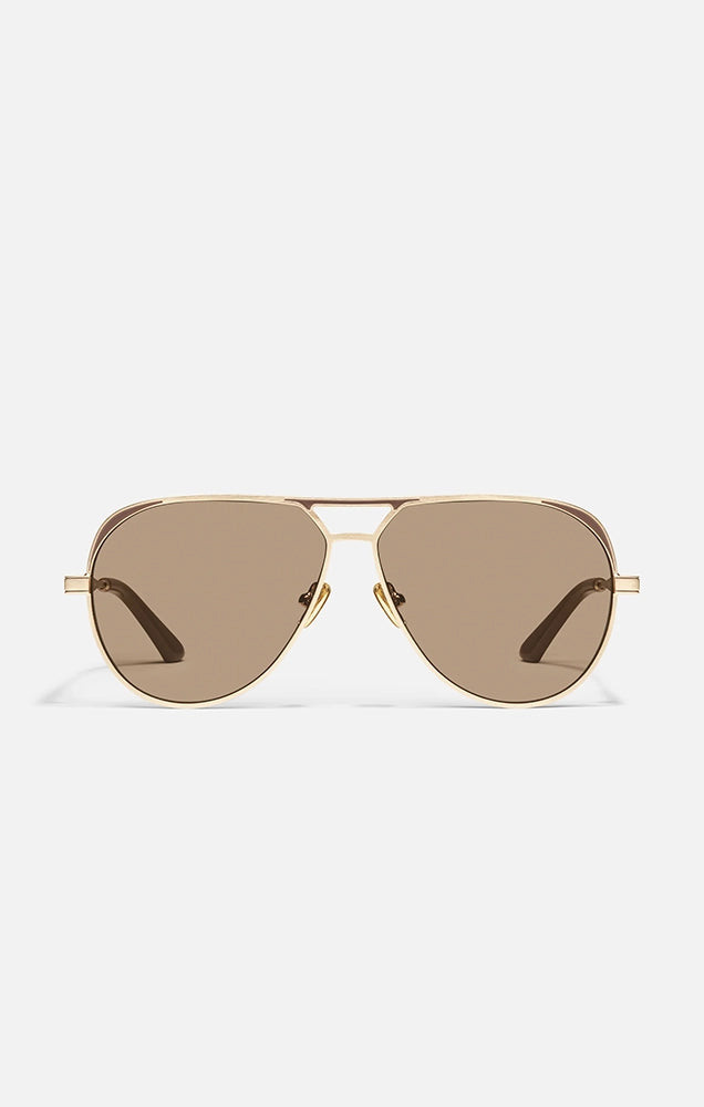 OPEN TAB IN BRUSHED GOLD DOE/TAN
