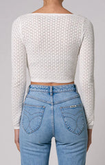 ROLLA'S DIAMOND KNIT SCOOP TOP