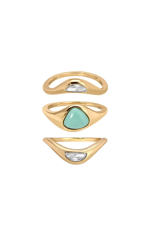 Turquoise Solstice Ring Stack