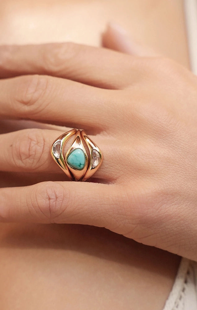 Turquoise Solstice Ring Stack