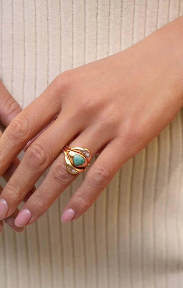 Turquoise Solstice Ring Stack