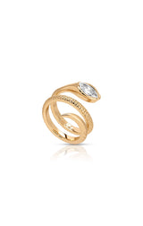 Marquise Coiled Snake Ring