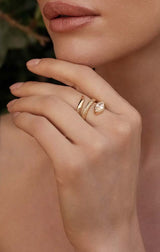 Marquise Coiled Snake Ring