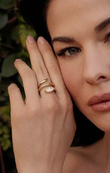 Marquise Coiled Snake Ring
