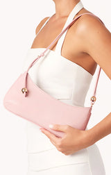 ROSABELLE SHOULDER BAG IN BALLET PINK SHINE