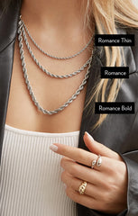 TWENTY COMPASS THIN ROMANCE NECKLACE IN SILVER