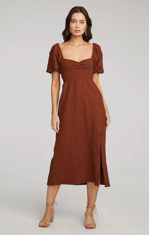 BAHHGOOSE ROSE DRESS IN WHEAT