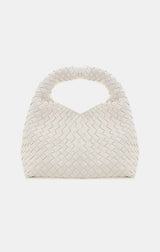 SOLENE WOVEN HANDLE BAG IN BONE