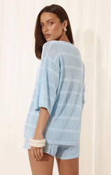 SAMIA TOP IN SKY BLUE