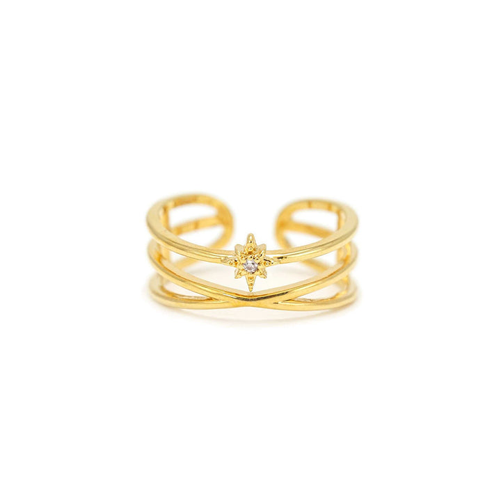 STARBURST DOUBLE BAND FORTUNA RING