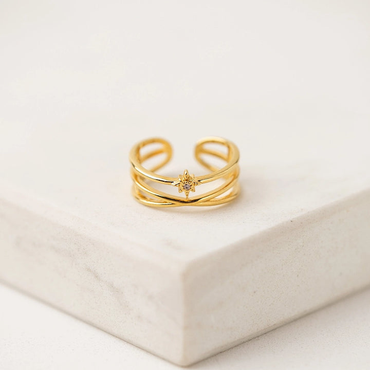 STARBURST DOUBLE BAND FORTUNA RING