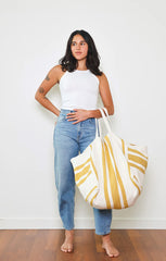 TOFINO TOWEL CO THE REY OVERSIZED TOTE BAG IN GOLD