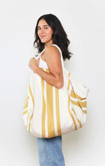 TOFINO TOWEL CO THE REY OVERSIZED TOTE BAG IN GOLD